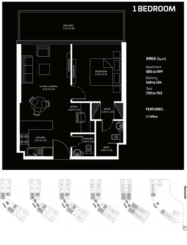 Diamondz Floor plan