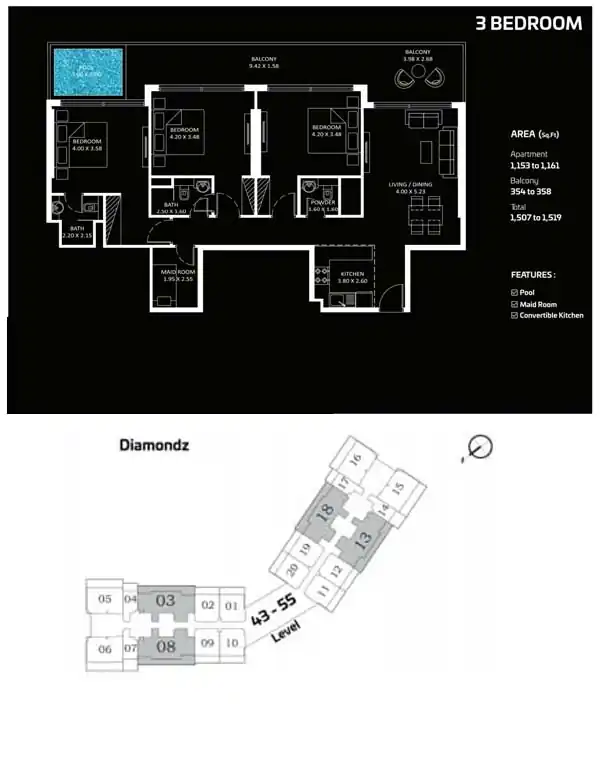 Diamondz Site plan